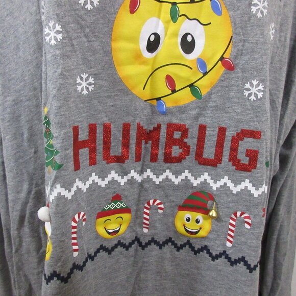Secret Treasures Sleep Shirt 3X (22W-24W) Bah Humbug Emoji Jingle Bell Ugly PJ - Picture 4 of 7